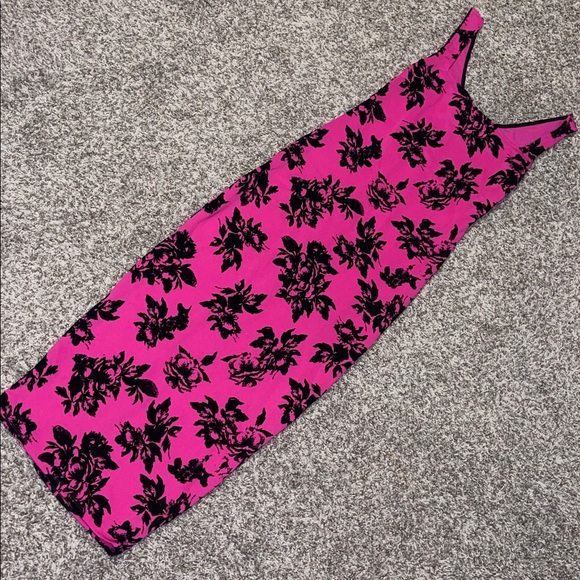 Hot pink dark Pink and black Palm Springs Dress BARBIE look 1x - Picture 1 of 15